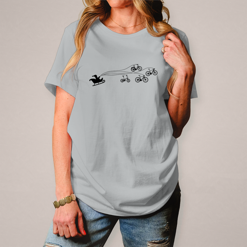 Santa Claus auf Schlitten Damen T-Shirt