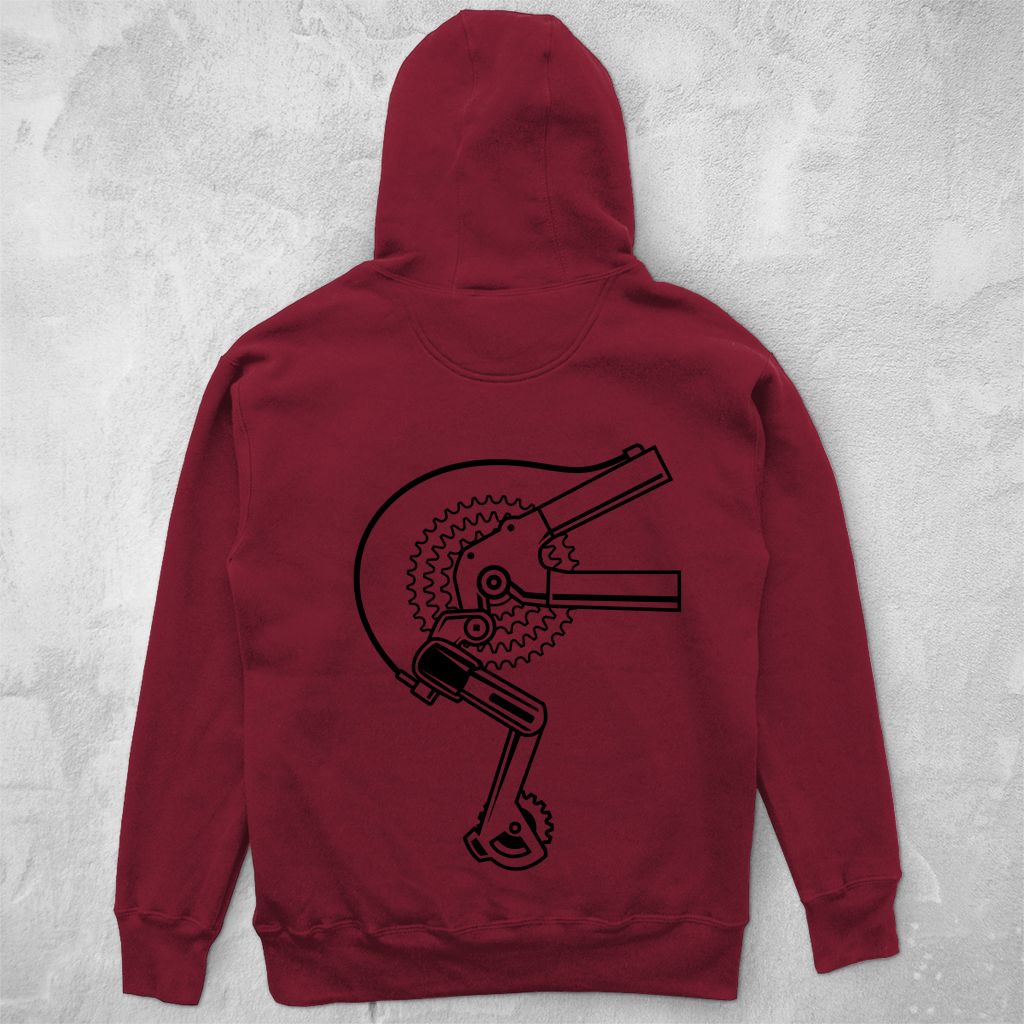 Fahrrad Gangschaltung Motiv Unisex Hoodie