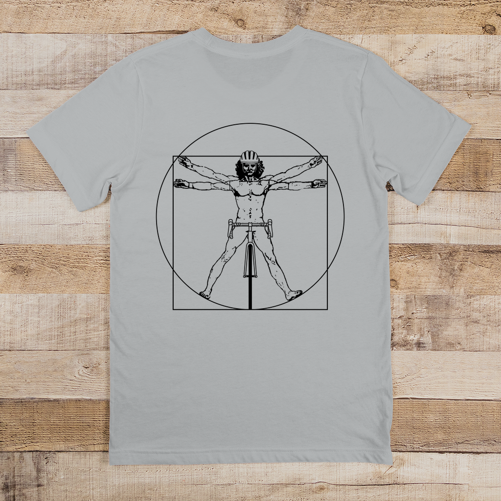 Leonardo Da Vinci - Vitruvian Fahrradfahrer / Lustiges Motiv T-Shirt