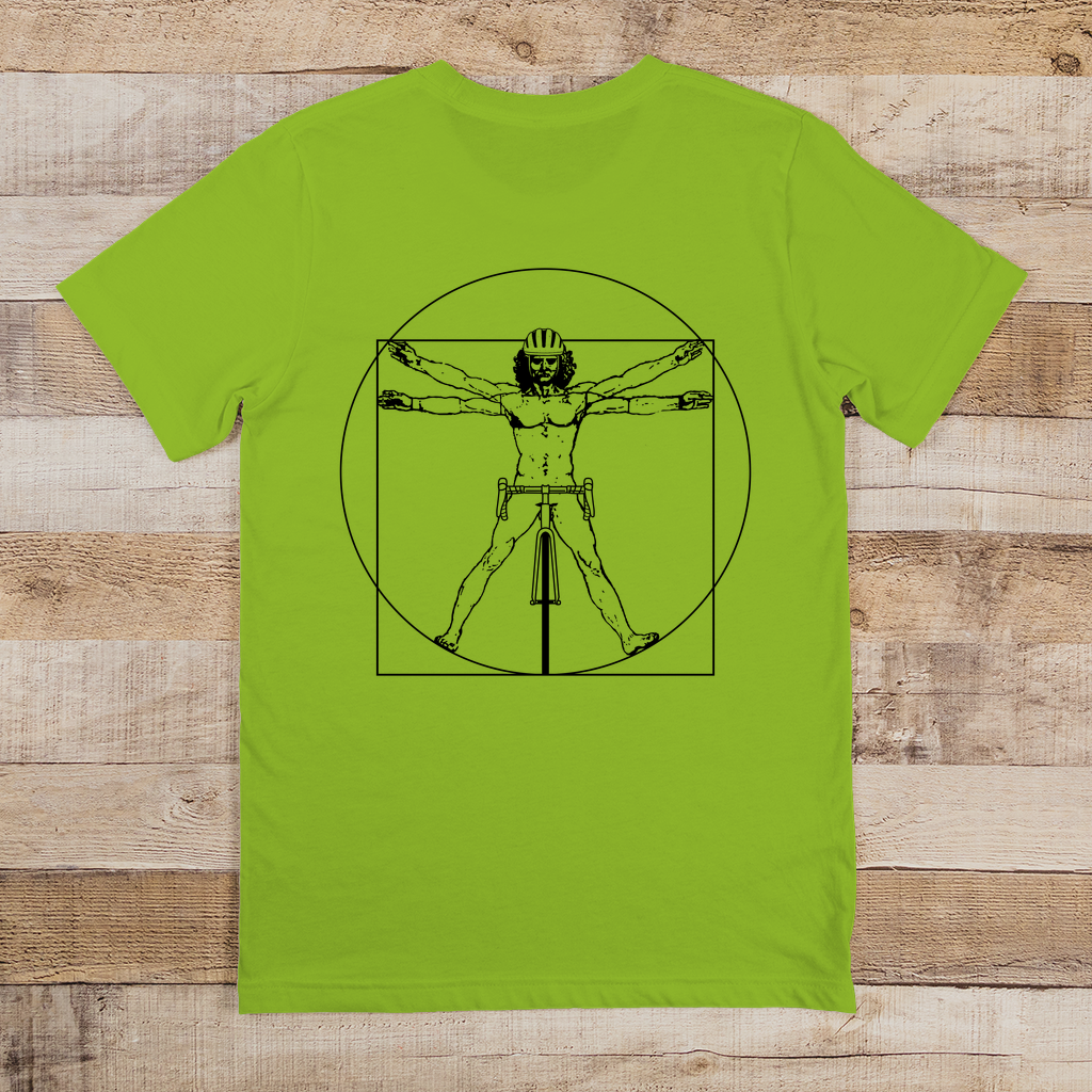 Leonardo Da Vinci - Vitruvian Fahrradfahrer / Lustiges Motiv T-Shirt