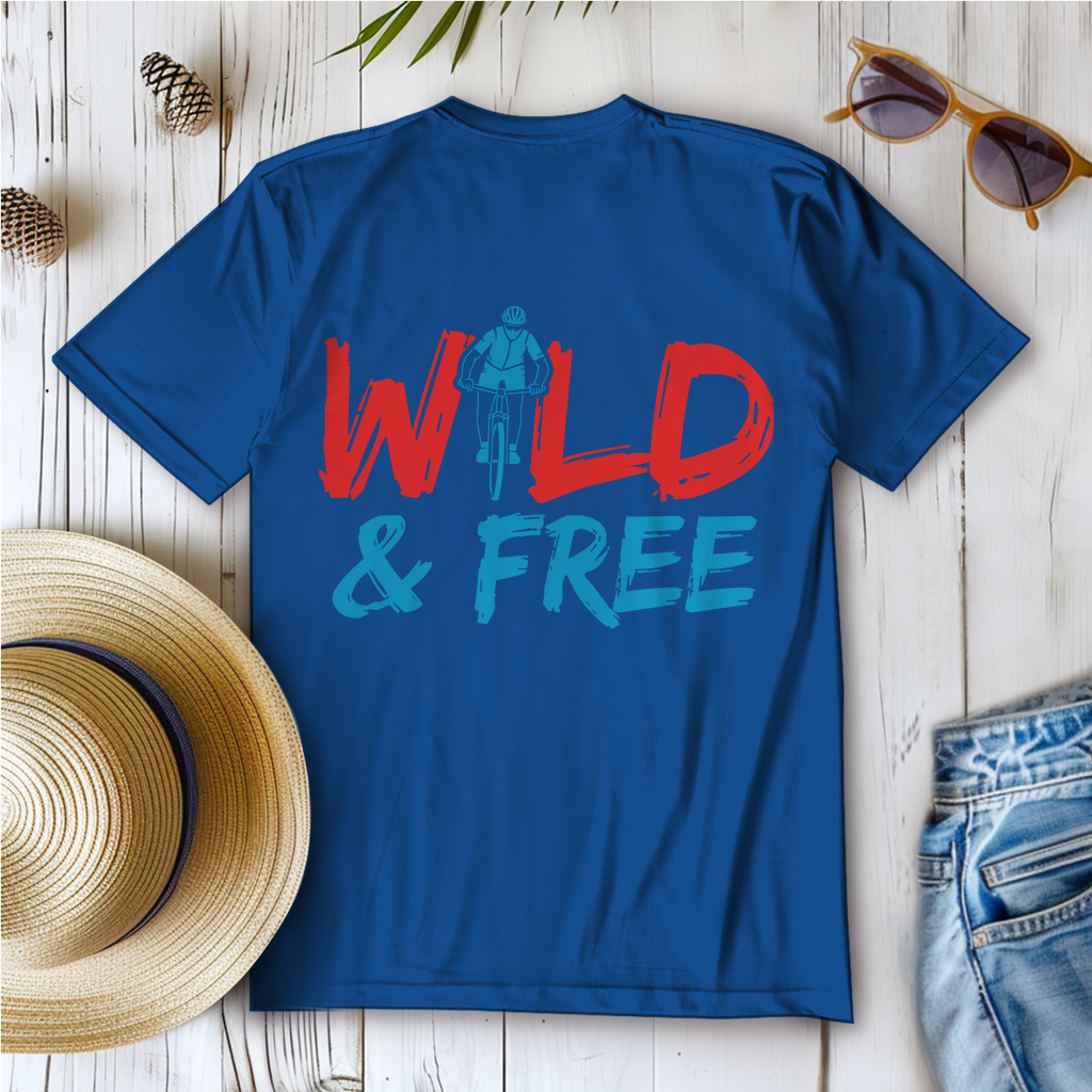 Wild and Free das Abenteuer für Radfahrer Frauen Shirt