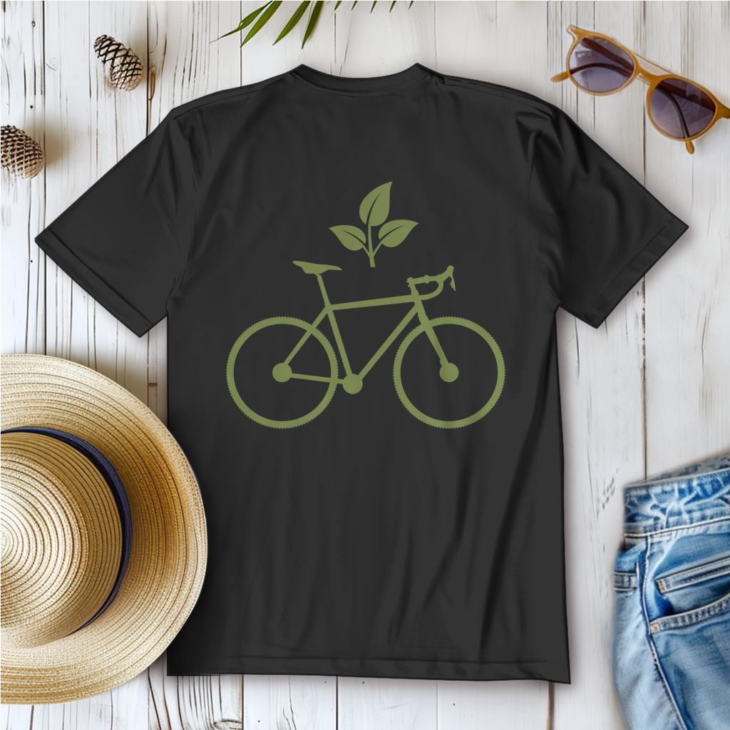 Fahrrad mit Blatt / Natur Frauen T-Shirt