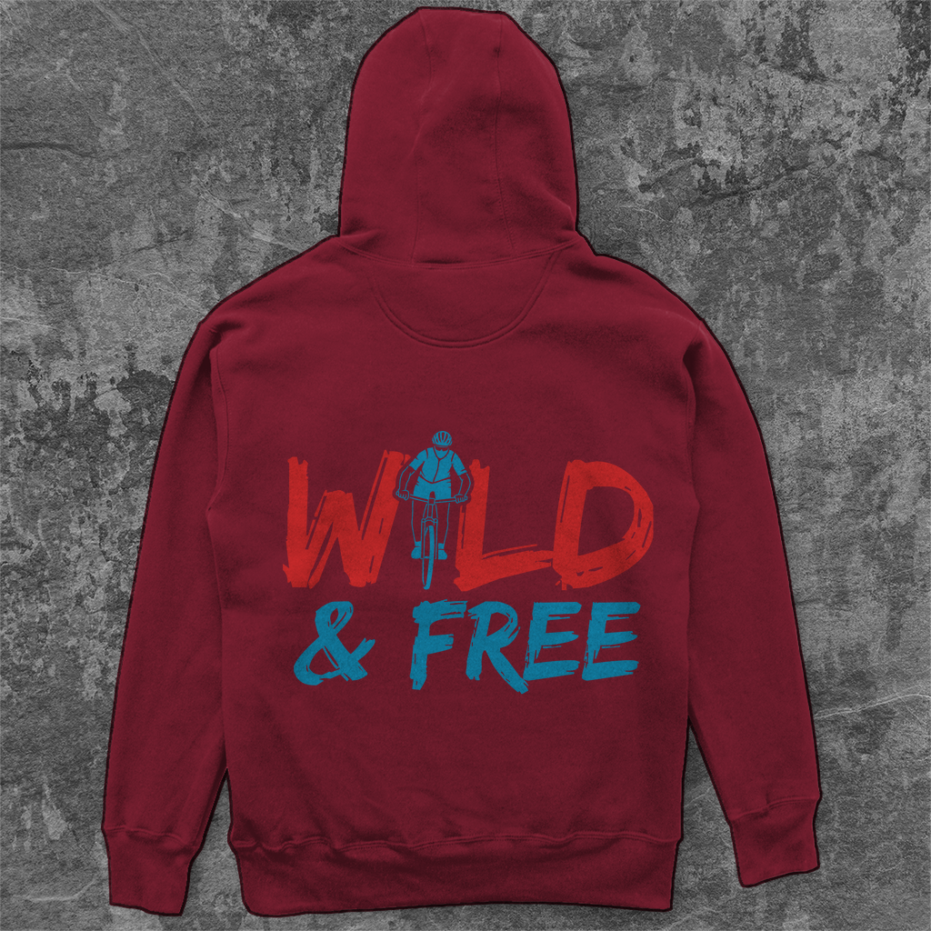 Wild and Free das Abenteuer für Radfahrer / Unisex Hoodie