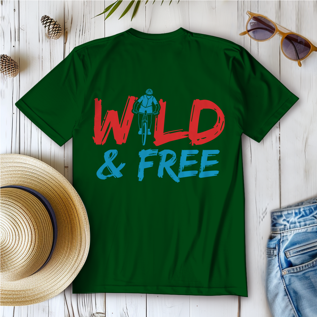 Wild and Free das Abenteuer für Radfahrer Frauen Shirt