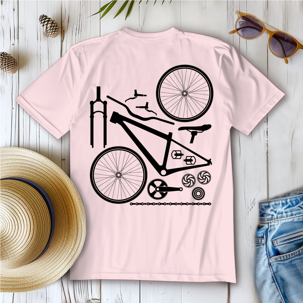 Fahrrad in Einzelteile zerlegt / Frauen T-Shirt