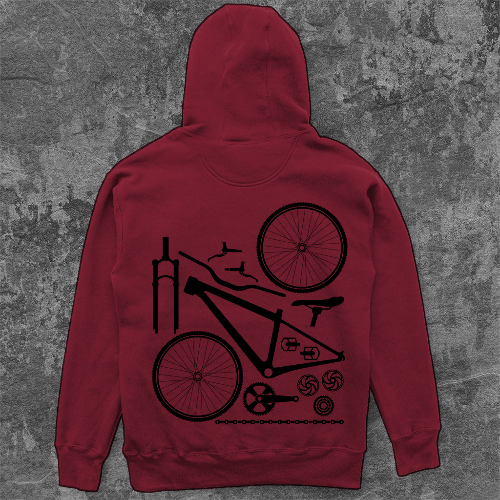 Fahrrad in Einzelteile zerlegt / Unisex Hoodie