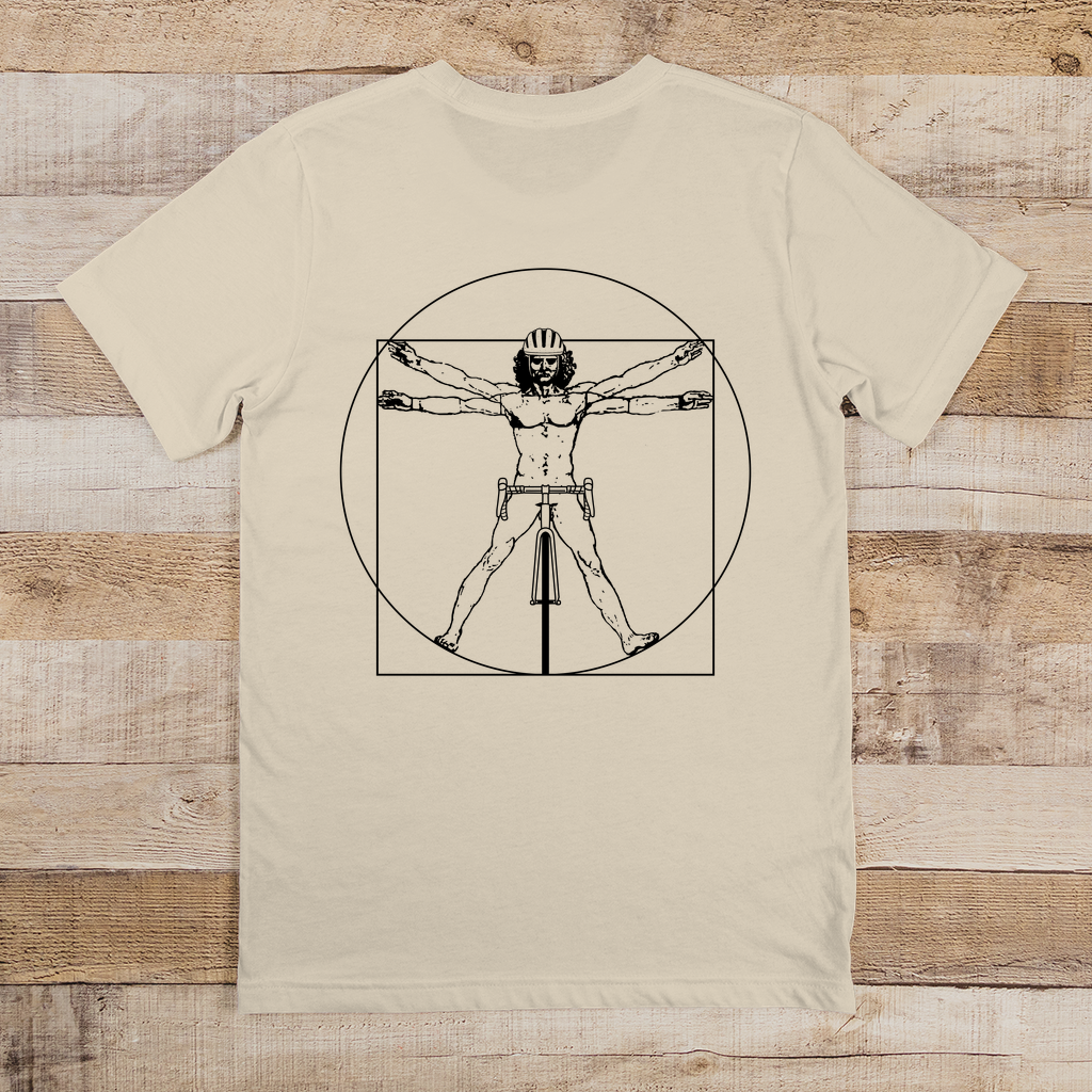 Leonardo Da Vinci - Vitruvian Fahrradfahrer / Lustiges Motiv T-Shirt