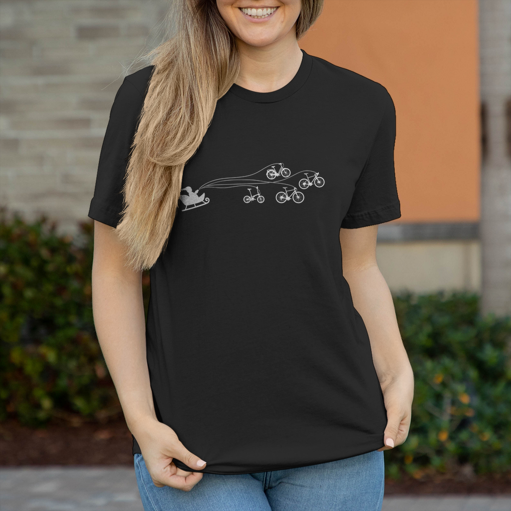 Santa Claus auf Schlitten Damen T-Shirt