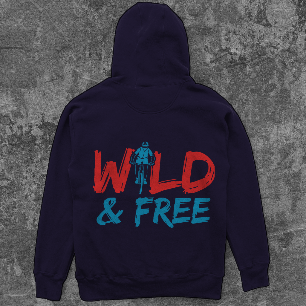 Wild and Free das Abenteuer für Radfahrer / Unisex Hoodie