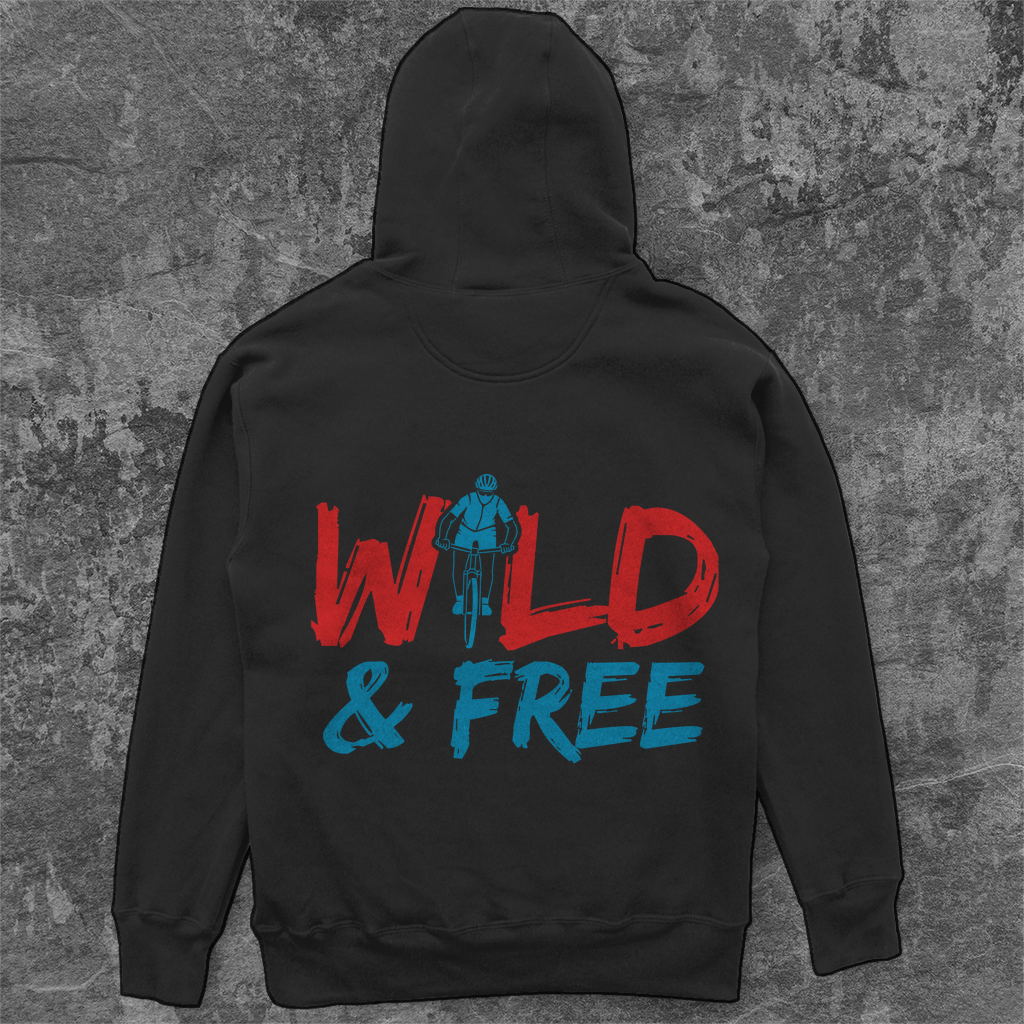 Wild and Free das Abenteuer für Radfahrer / Unisex Hoodie