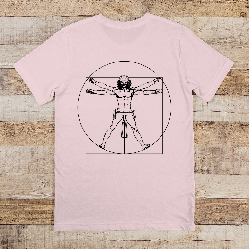Leonardo Da Vinci - Vitruvian Fahrradfahrer / Lustiges Motiv T-Shirt