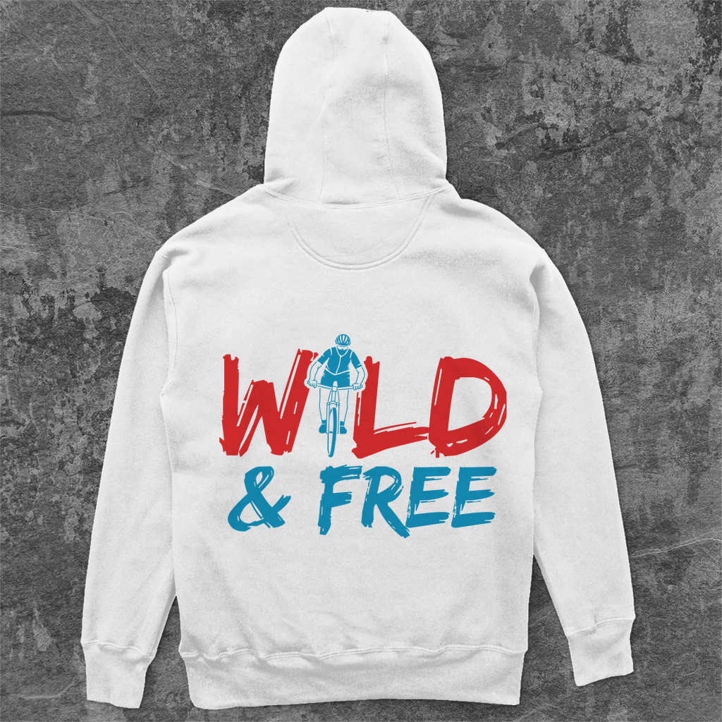 Wild and Free das Abenteuer für Radfahrer / Unisex Hoodie