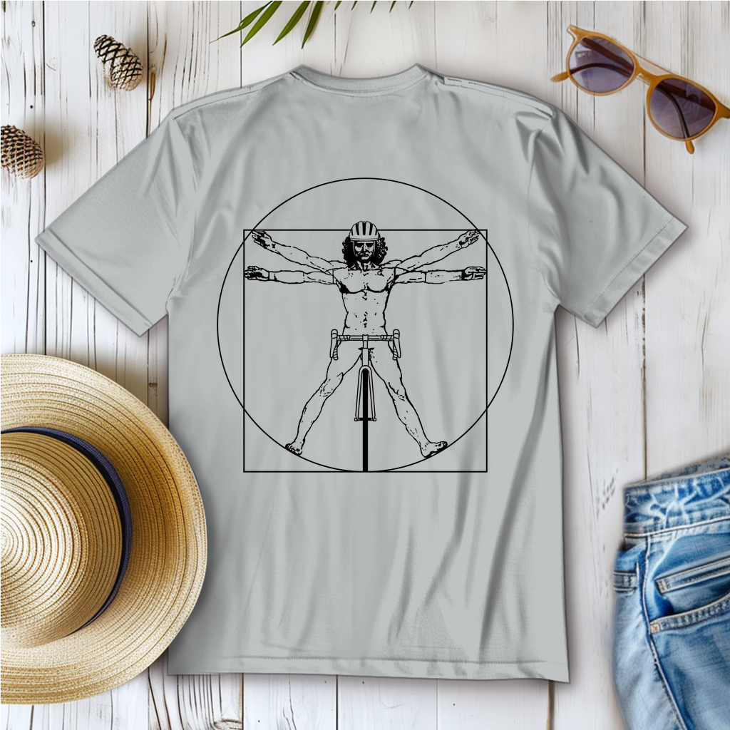 Leonardo Da Vinci - Vitruvian Fahrradfahrer / Lustiges Motiv, Frauen Shirt