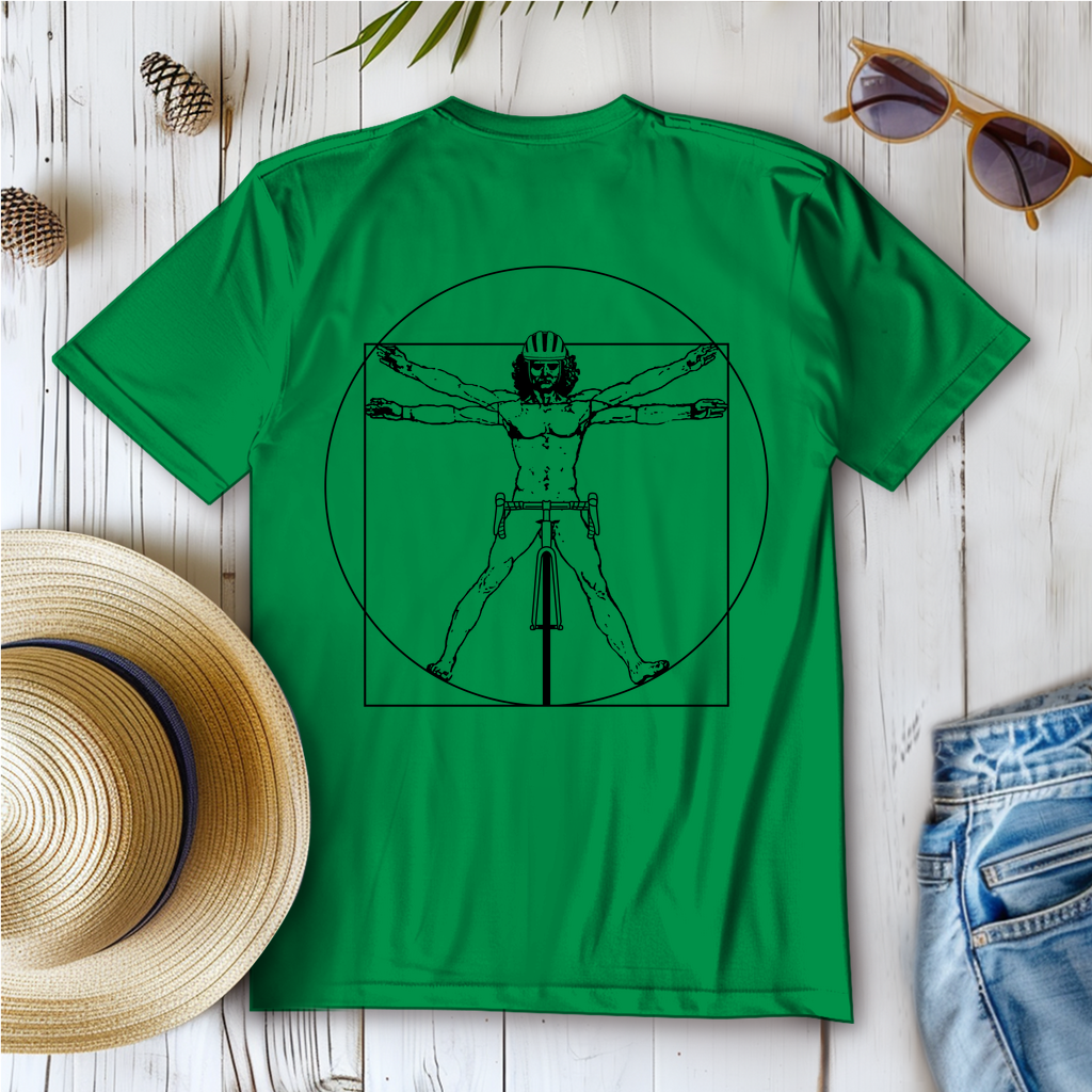 Leonardo Da Vinci - Vitruvian Fahrradfahrer / Lustiges Motiv, Frauen Shirt