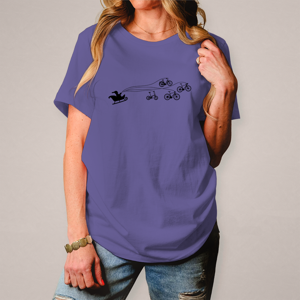 Santa Claus auf Schlitten Damen T-Shirt