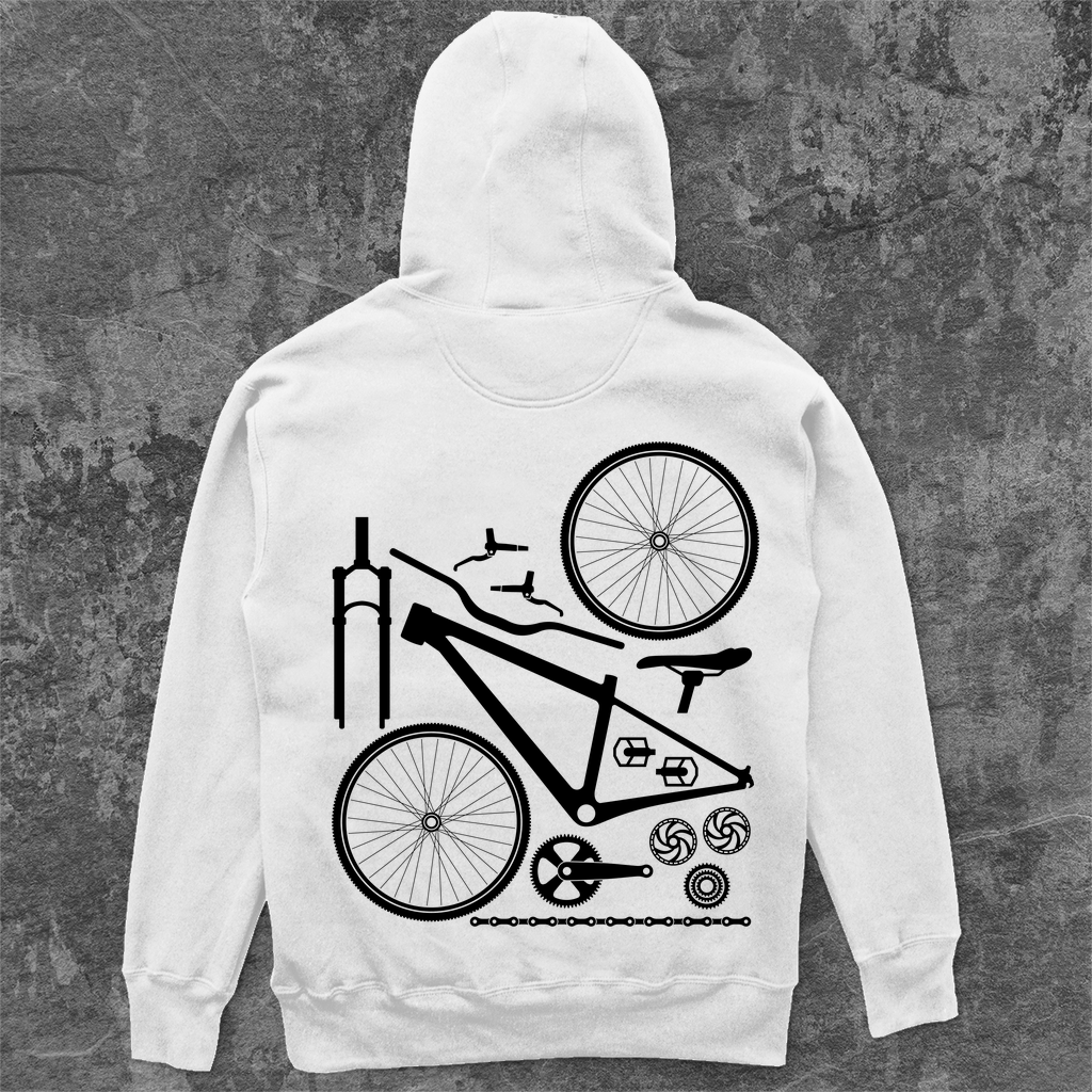 Fahrrad in Einzelteile zerlegt / Unisex Hoodie