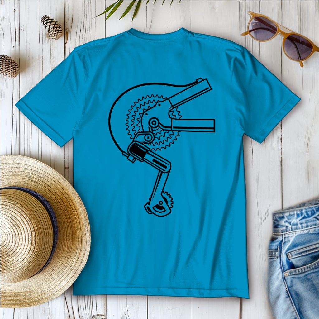 Fahrrad Gangschaltung Motiv Frauen T-Shirt