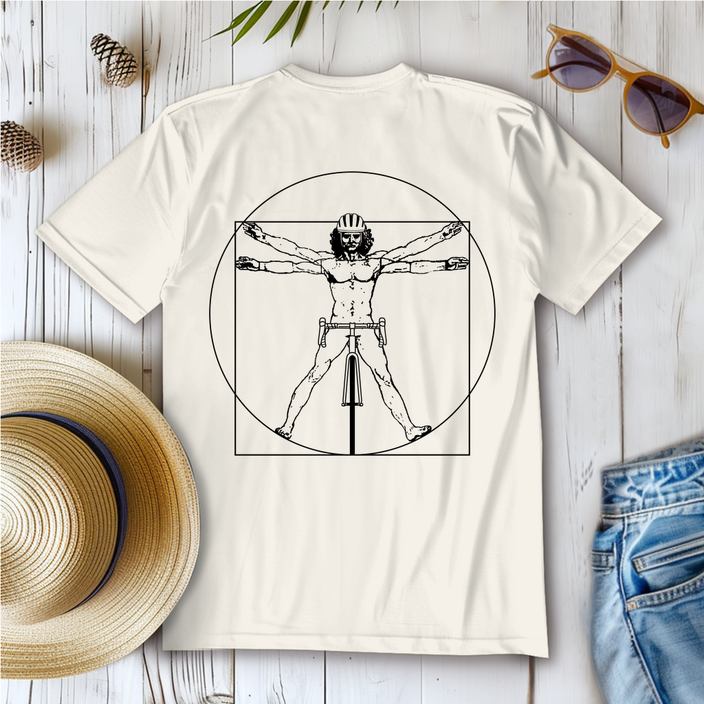 Leonardo Da Vinci - Vitruvian Fahrradfahrer / Lustiges Motiv, Frauen Shirt