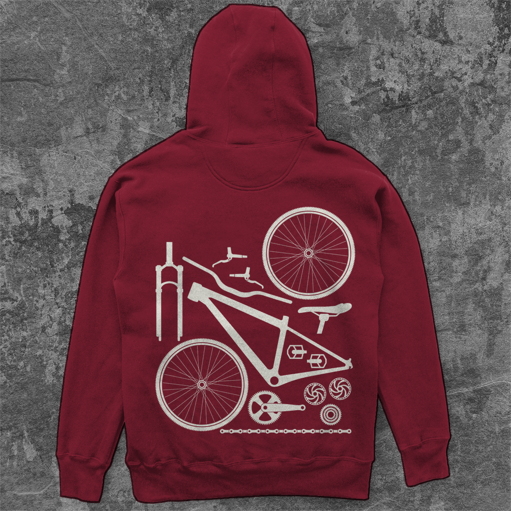 Fahrrad in Einzelteile zerlegt / Unisex Hoodie