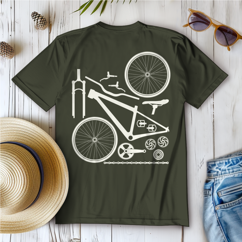 Fahrrad in Einzelteile zerlegt / Frauen T-Shirt