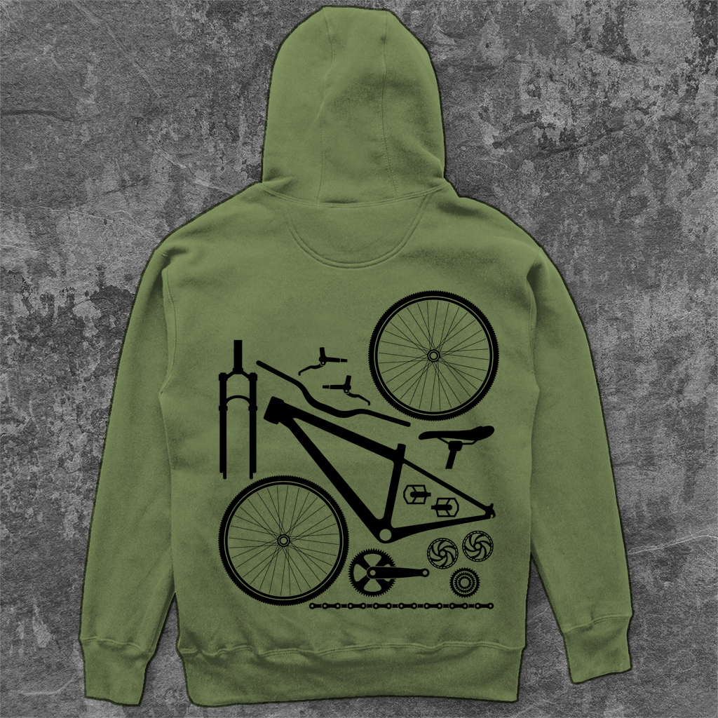 Fahrrad in Einzelteile zerlegt / Unisex Hoodie