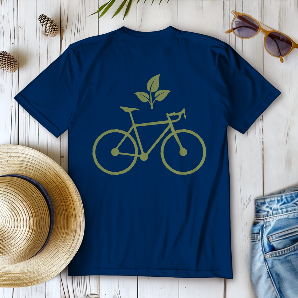 Fahrrad mit Blatt / Natur Frauen T-Shirt