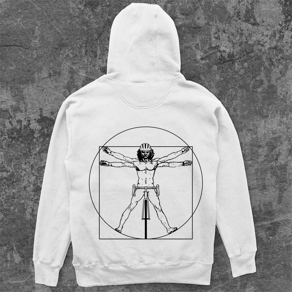 Leonardo Da Vinci - Vitruvian Fahrradfahrer / Lustiges Motiv Unisex Hoodie