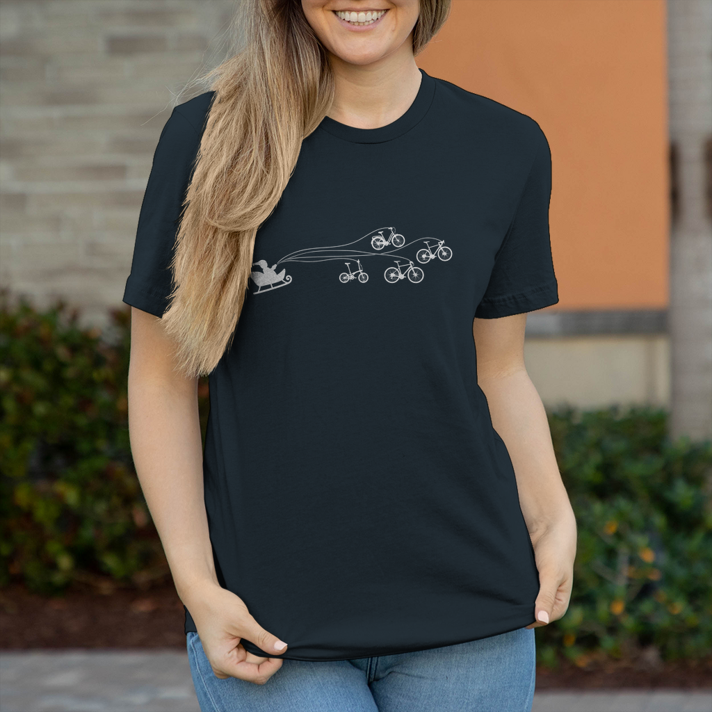 Santa Claus auf Schlitten Damen T-Shirt