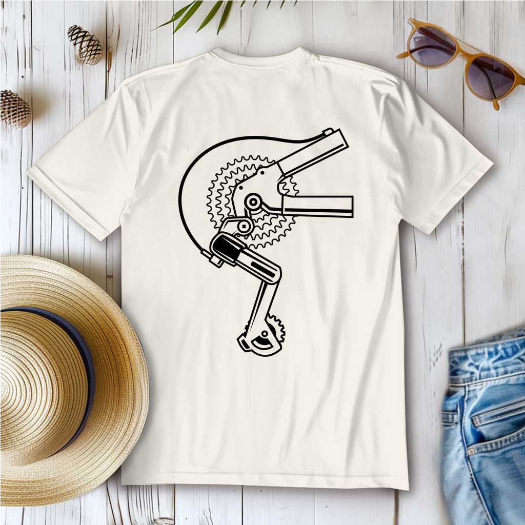 Fahrrad Gangschaltung Motiv Frauen T-Shirt