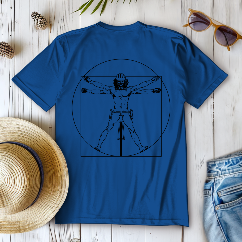Leonardo Da Vinci - Vitruvian Fahrradfahrer / Lustiges Motiv, Frauen Shirt