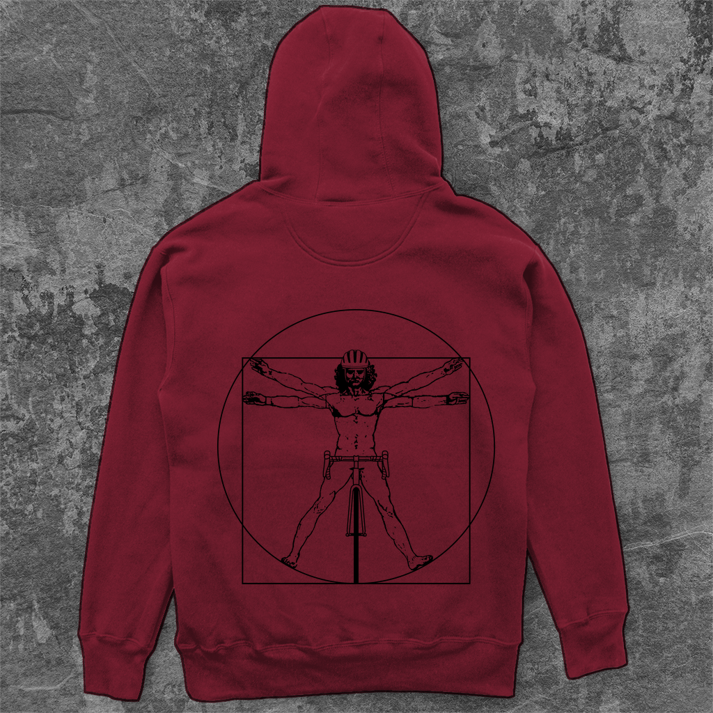 Leonardo Da Vinci - Vitruvian Fahrradfahrer / Lustiges Motiv Unisex Hoodie