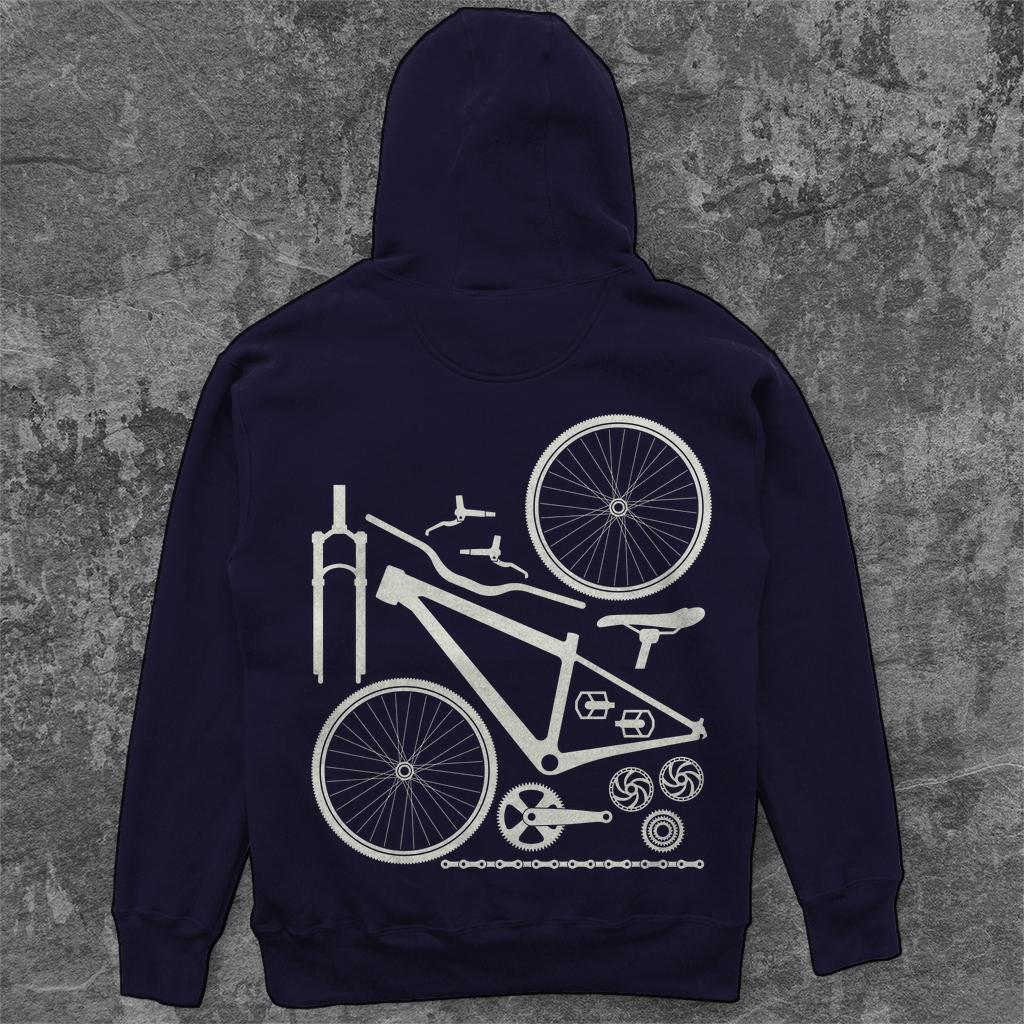 Fahrrad in Einzelteile zerlegt / Unisex Hoodie