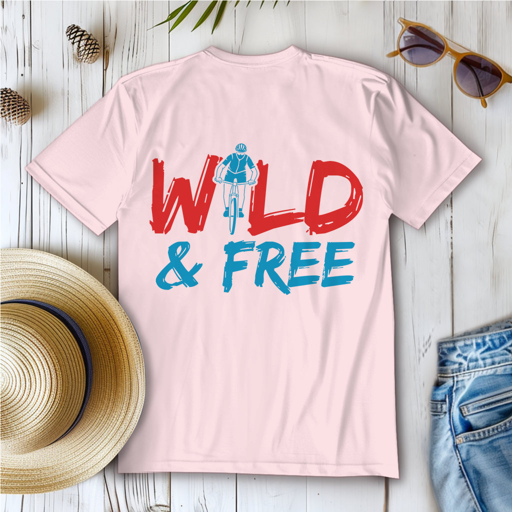 Wild and Free das Abenteuer für Radfahrer Frauen Shirt