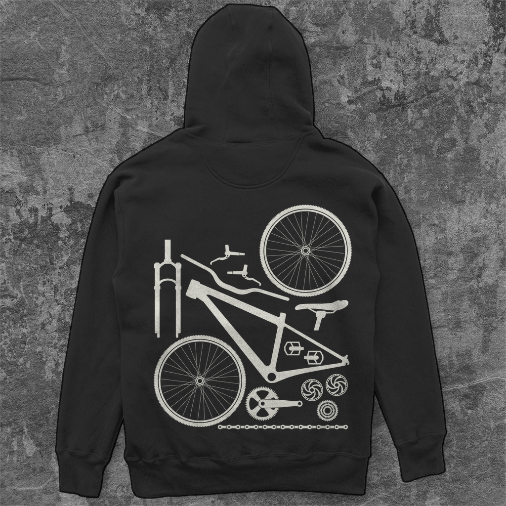Fahrrad in Einzelteile zerlegt / Unisex Hoodie