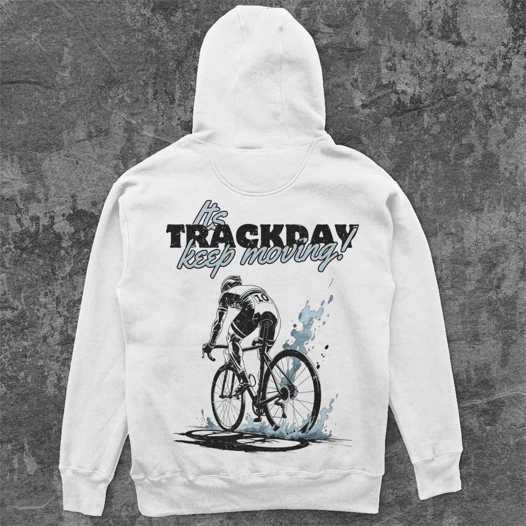 It's Trackday / Fahrrad Abenteuer Spruch / Unisex Hoodie