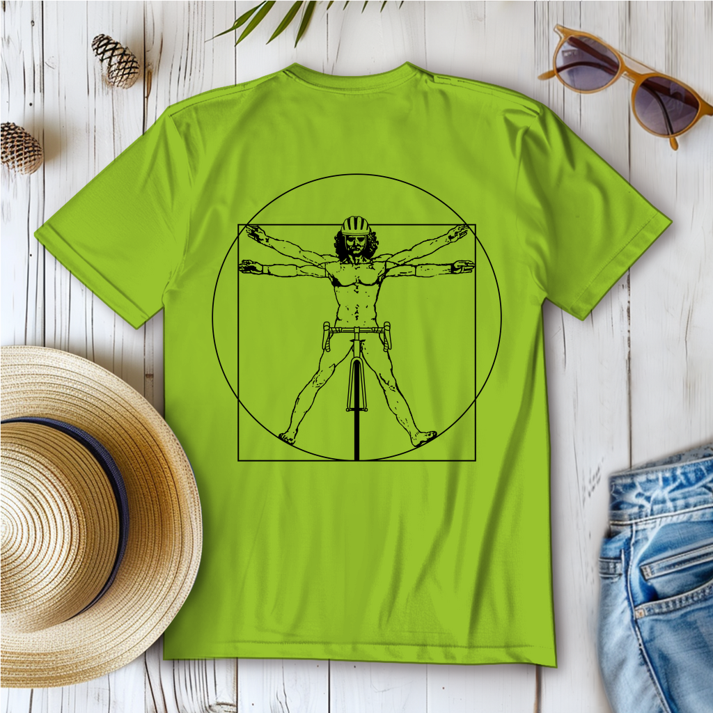 Leonardo Da Vinci - Vitruvian Fahrradfahrer / Lustiges Motiv, Frauen Shirt