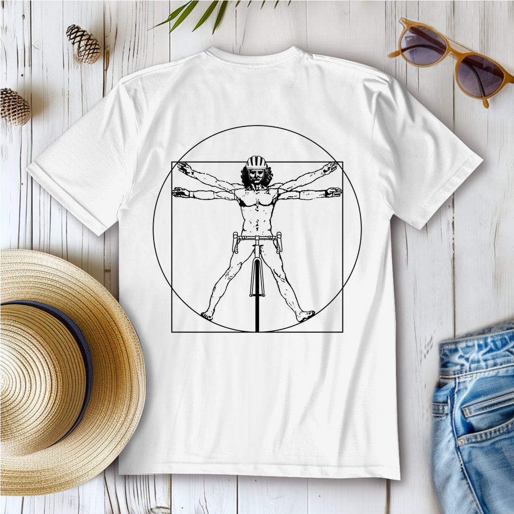 Leonardo Da Vinci - Vitruvian Fahrradfahrer / Lustiges Motiv, Frauen Shirt
