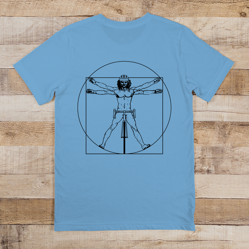 Leonardo Da Vinci - Vitruvian Fahrradfahrer / Lustiges Motiv T-Shirt