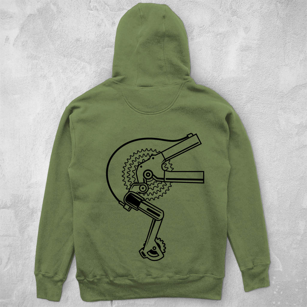 Fahrrad Gangschaltung Motiv Unisex Hoodie