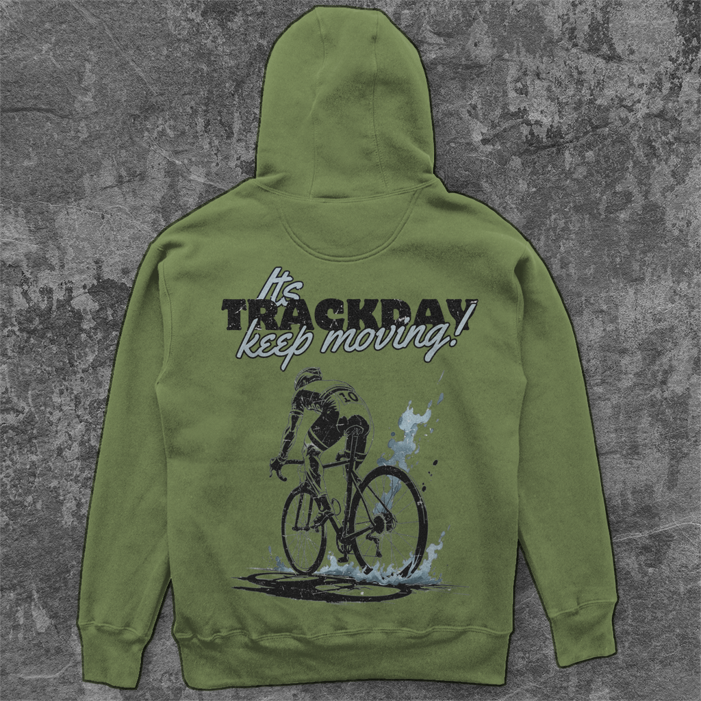 It's Trackday / Fahrrad Abenteuer Spruch / Unisex Hoodie
