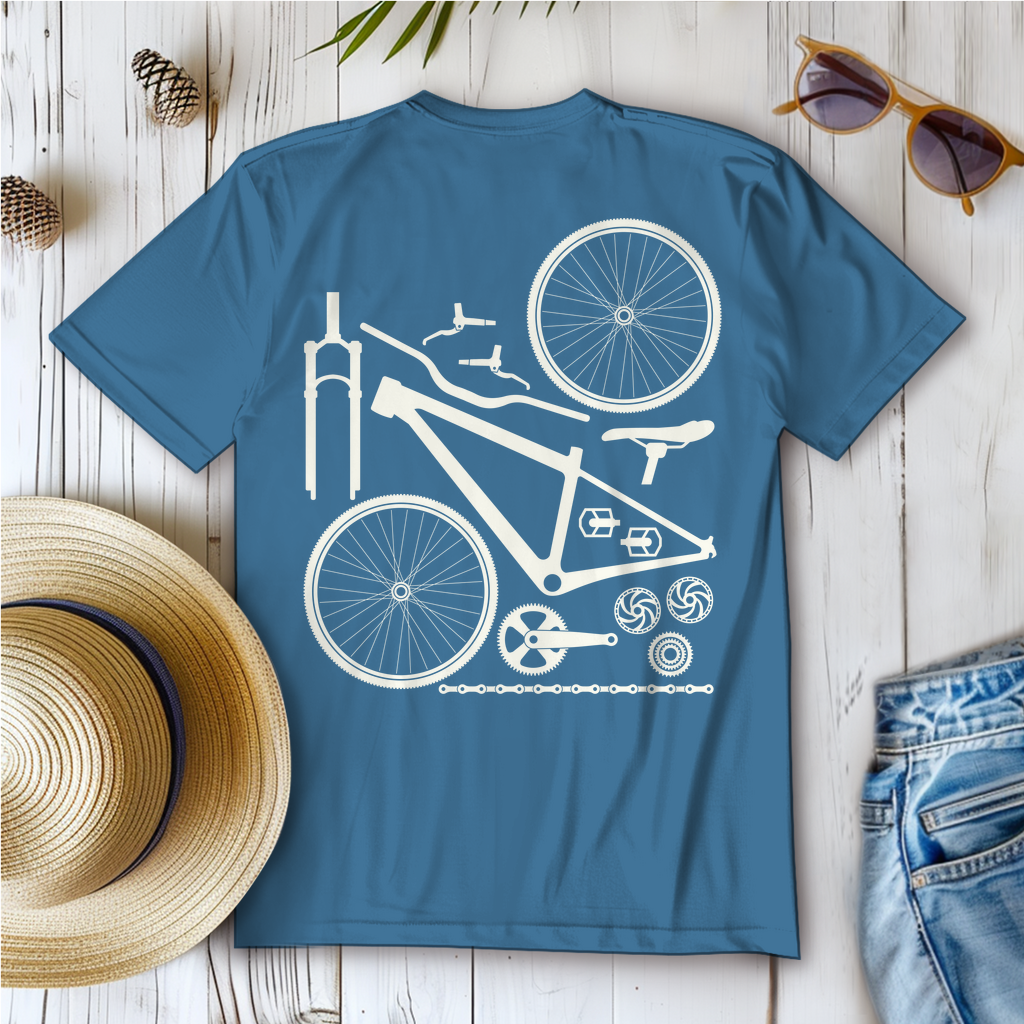 Fahrrad in Einzelteile zerlegt / Frauen T-Shirt