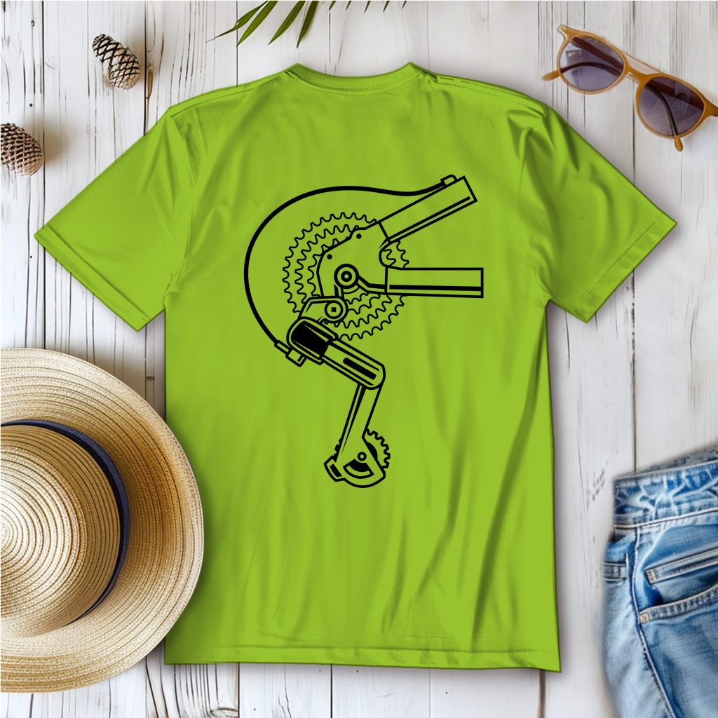 Fahrrad Gangschaltung Motiv Frauen T-Shirt