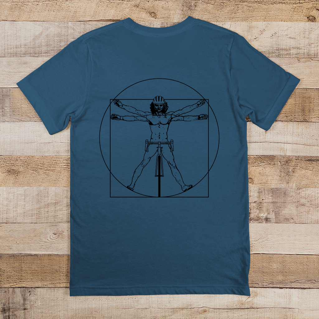 Leonardo Da Vinci - Vitruvian Fahrradfahrer / Lustiges Motiv T-Shirt