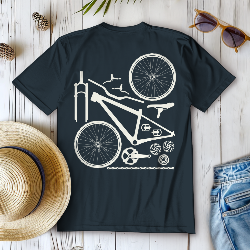 Fahrrad in Einzelteile zerlegt / Frauen T-Shirt