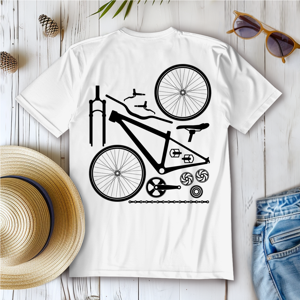 Fahrrad in Einzelteile zerlegt / Frauen T-Shirt