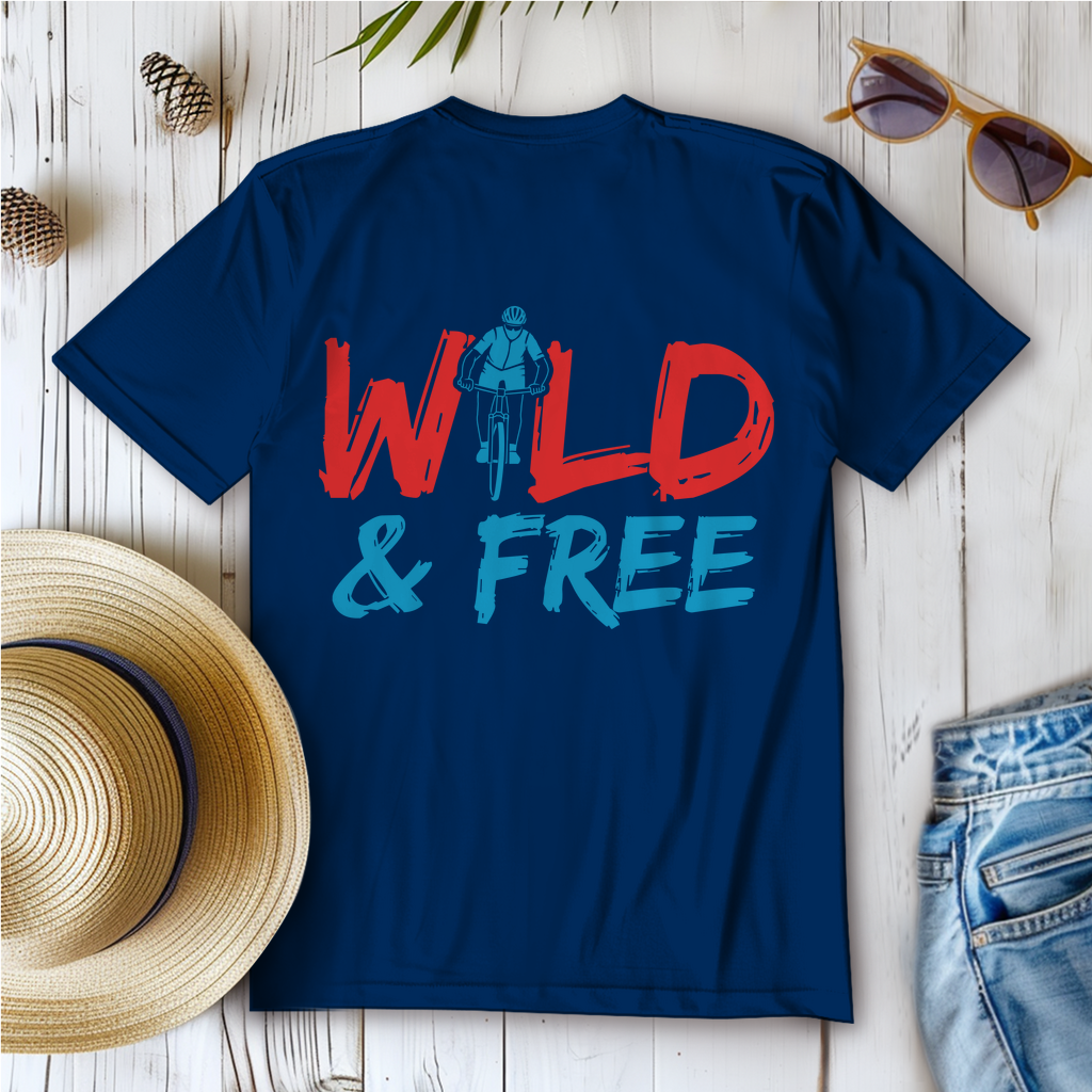 Wild and Free das Abenteuer für Radfahrer Frauen Shirt