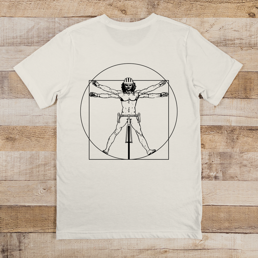 Leonardo Da Vinci - Vitruvian Fahrradfahrer / Lustiges Motiv T-Shirt