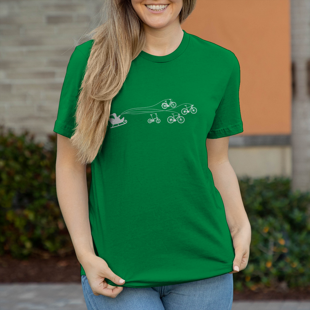 Santa Claus auf Schlitten Damen T-Shirt