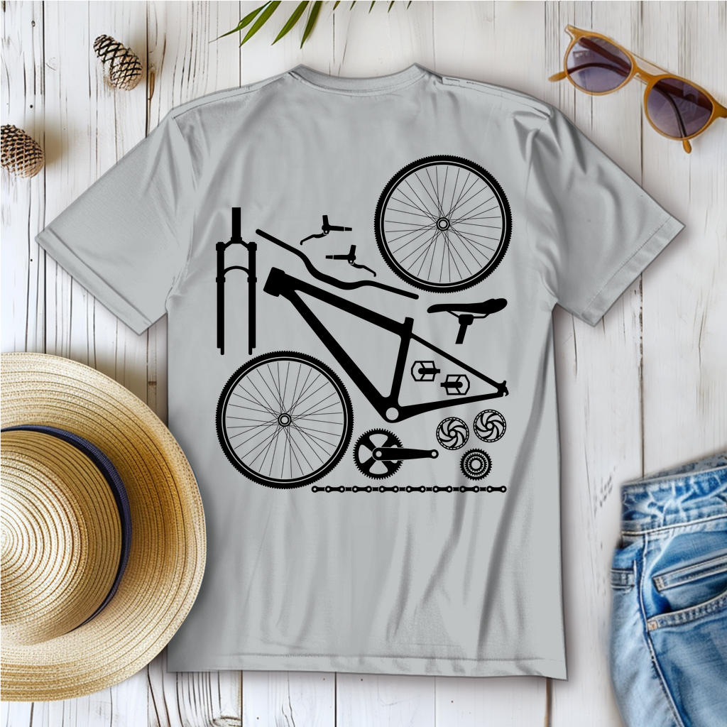 Fahrrad in Einzelteile zerlegt / Frauen T-Shirt