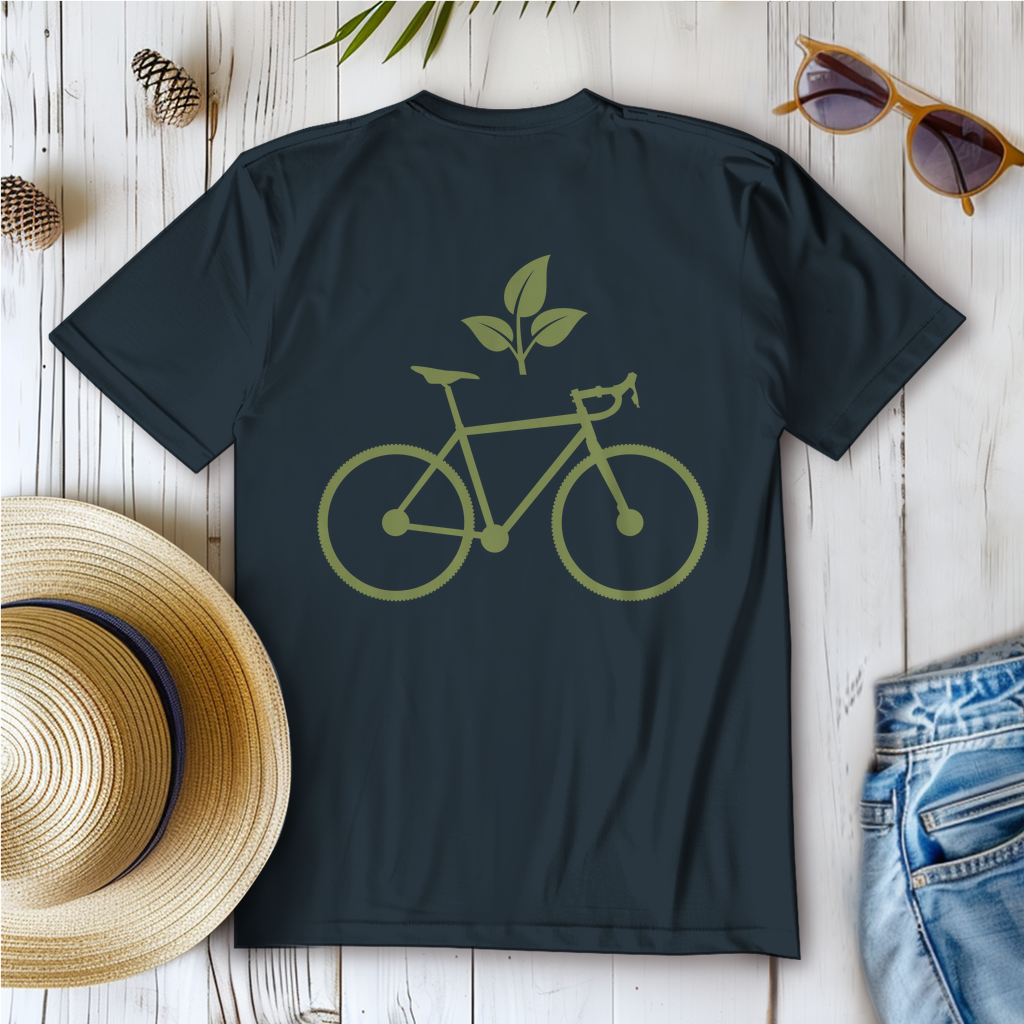 Fahrrad mit Blatt / Natur Frauen T-Shirt